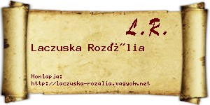 Laczuska Rozália névjegykártya